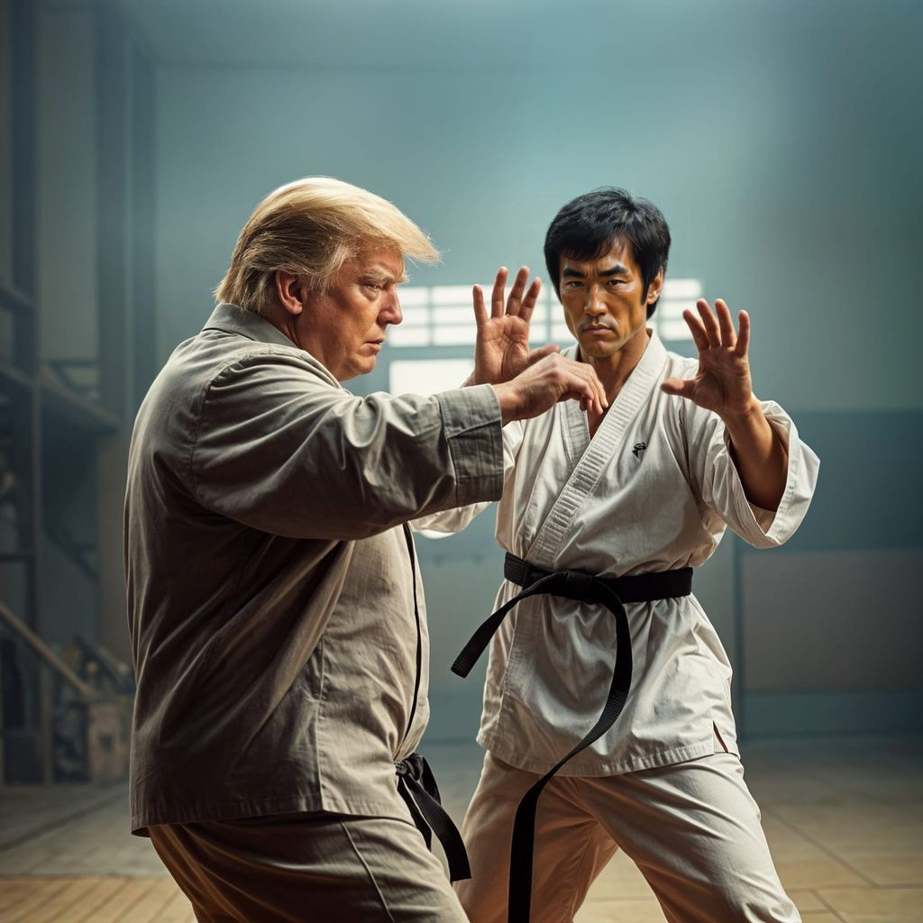 Trump Learns Ancient Martial Arts from Bruce Lee