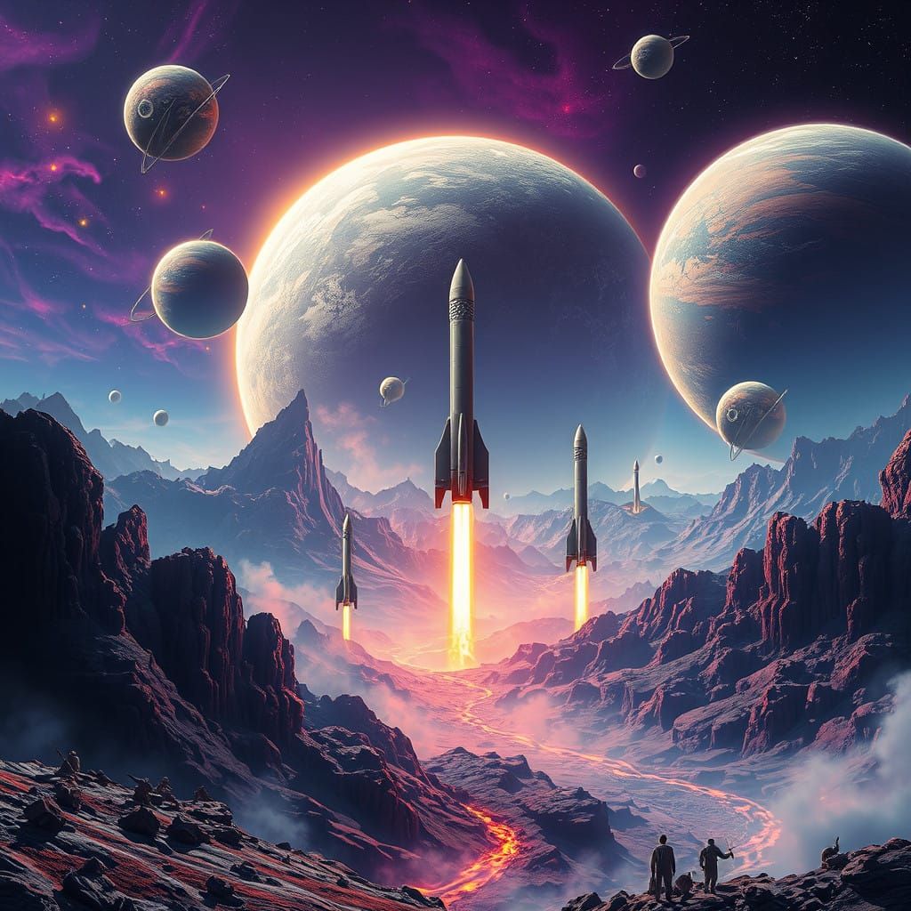 Cosmic Odyssey: Planets, Rockets, and Mysterious Beings in a...