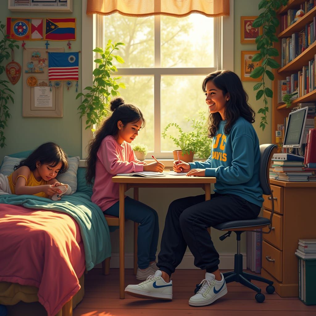 Pacific Islander Student Finds Confidence in Cozy Dorm Room