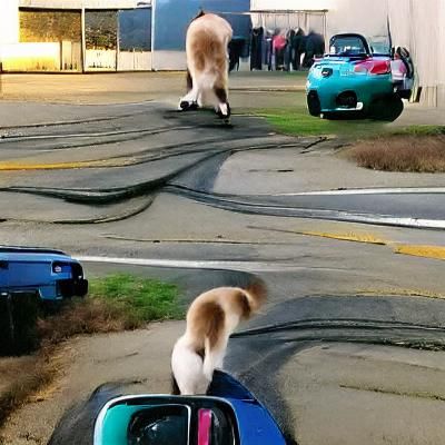 Car Walking on Hind Legs, Digital Art