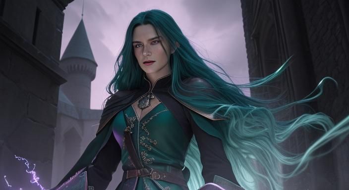 Wizards Brewing Potion in Dark Castle, Cinematic Lighting