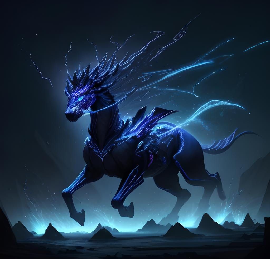 Electric Demon: Detailed Matte Painting in 8K