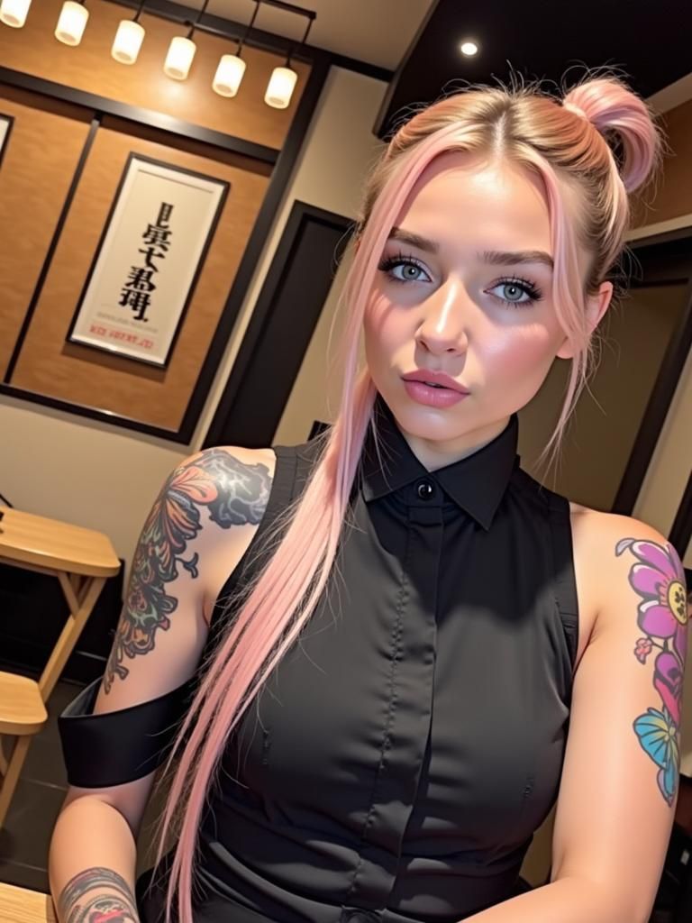 Young Woman Mirror Selfie in Casual Style