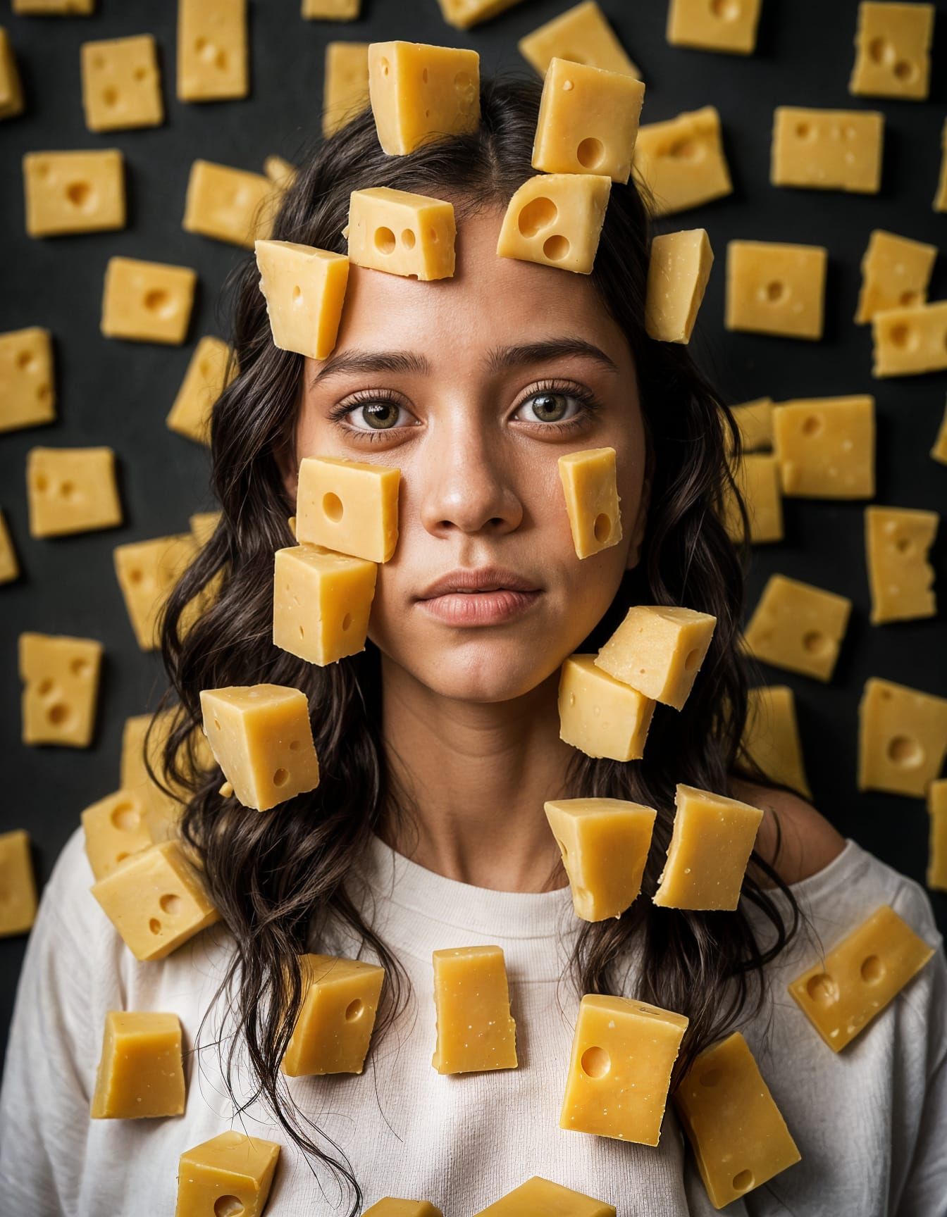 Jenna Ortega Portrait with Cheese, Professional Studio Photo...