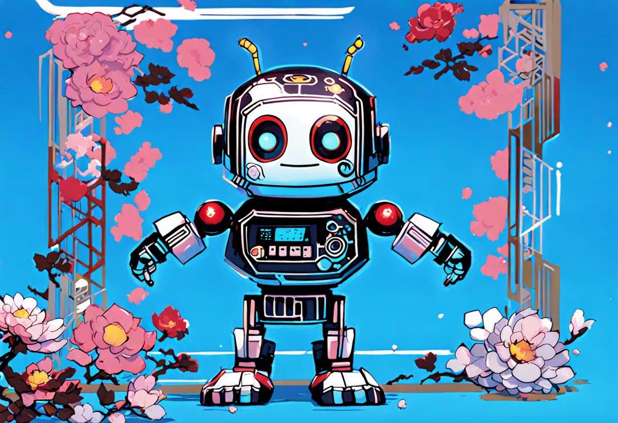 Child Robot in Striped Pajamas, Manga Style