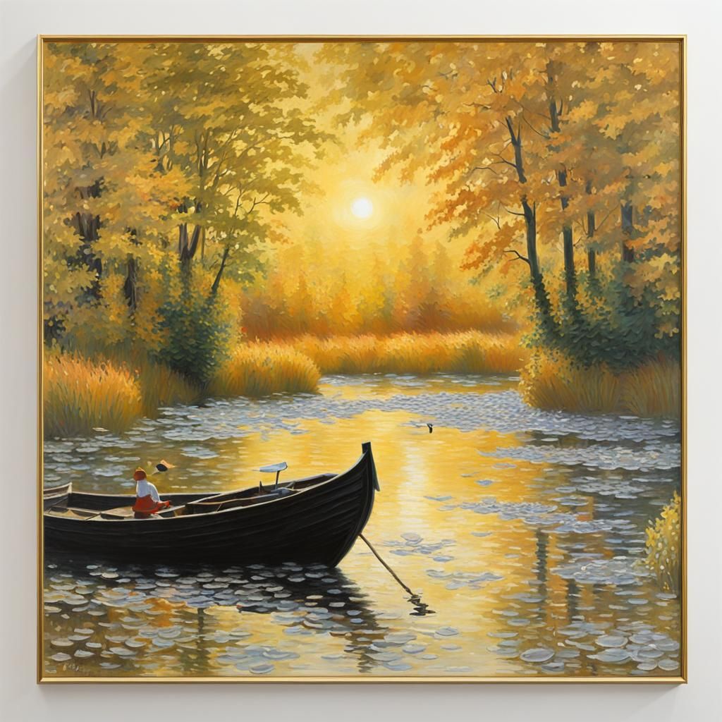 Golden Moment in Impressionist Style