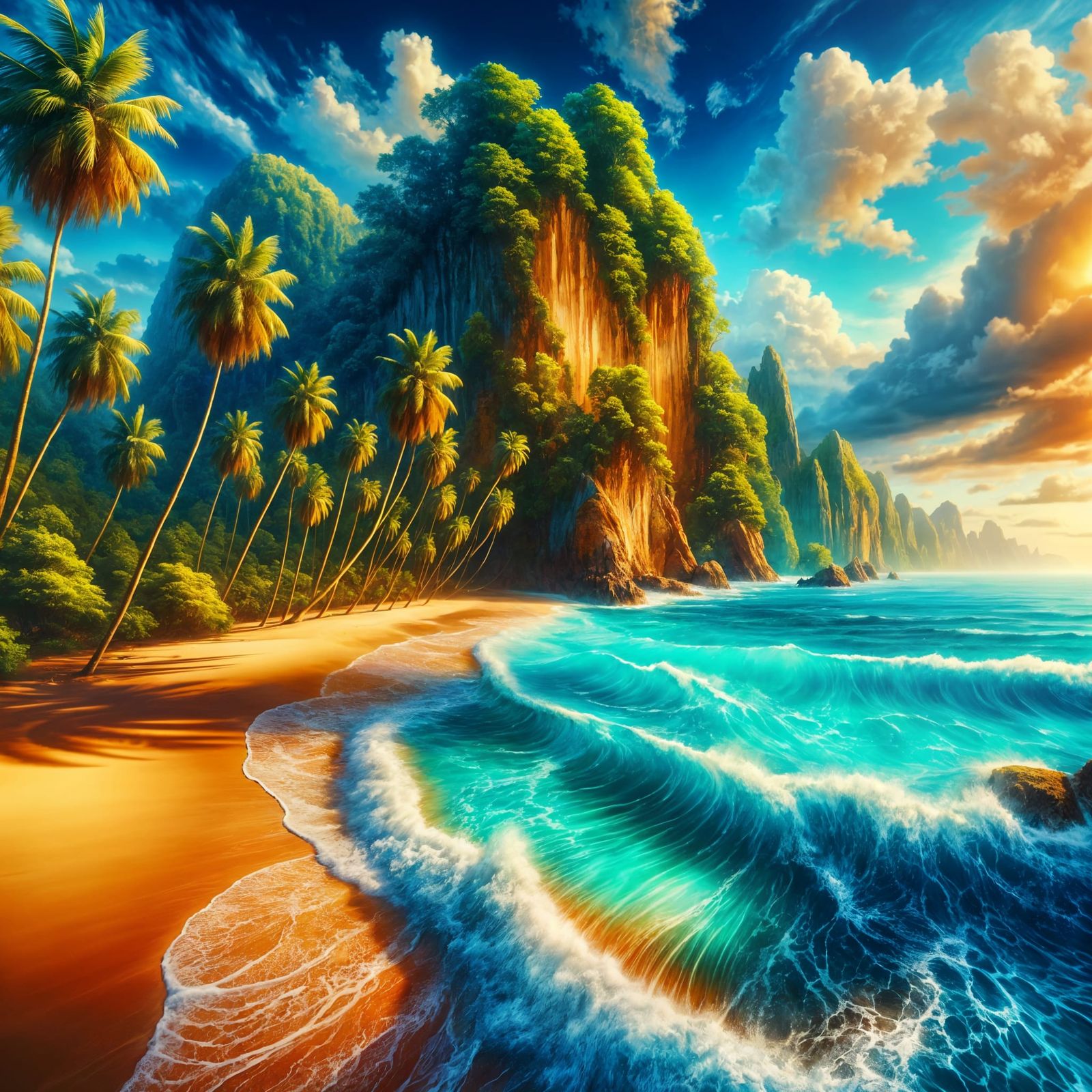 Tropical Paradise in Digital Painting