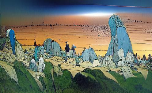 Alien vista landscape art