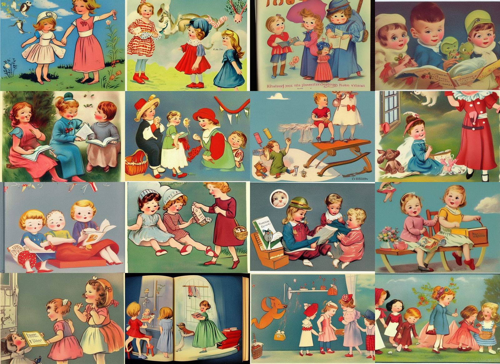 Cute Vintage Storybook Illustrations