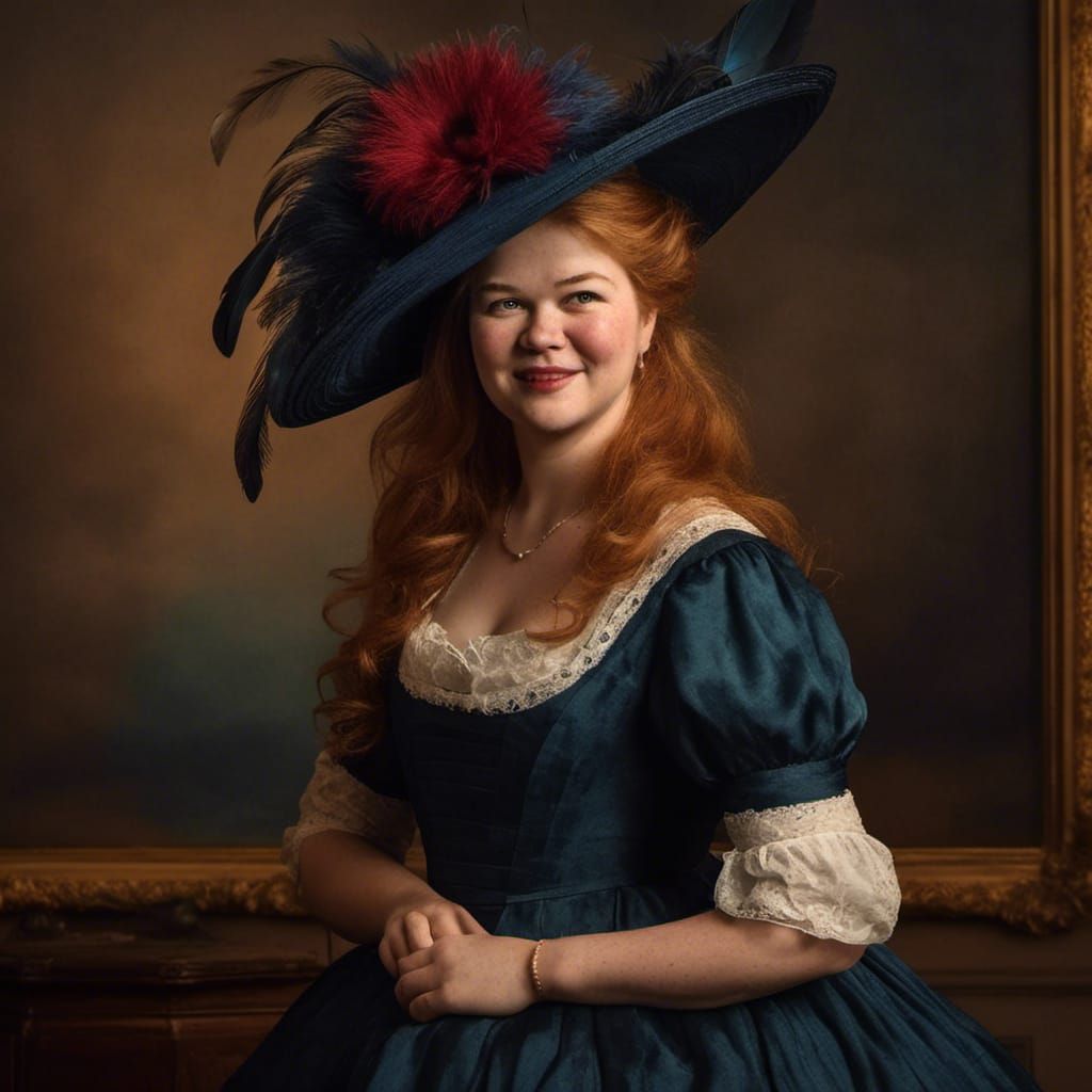 Portrait of a Woman in Rococo Style