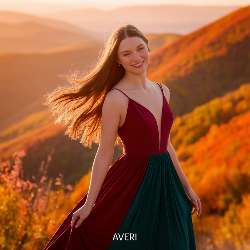 Averi in a Warm Autumn Sunset
