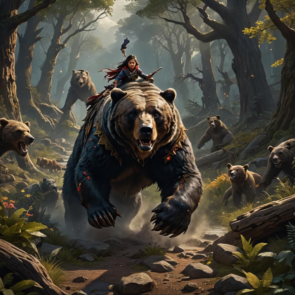 Savage Daughter: A Fantastical Digital Painting