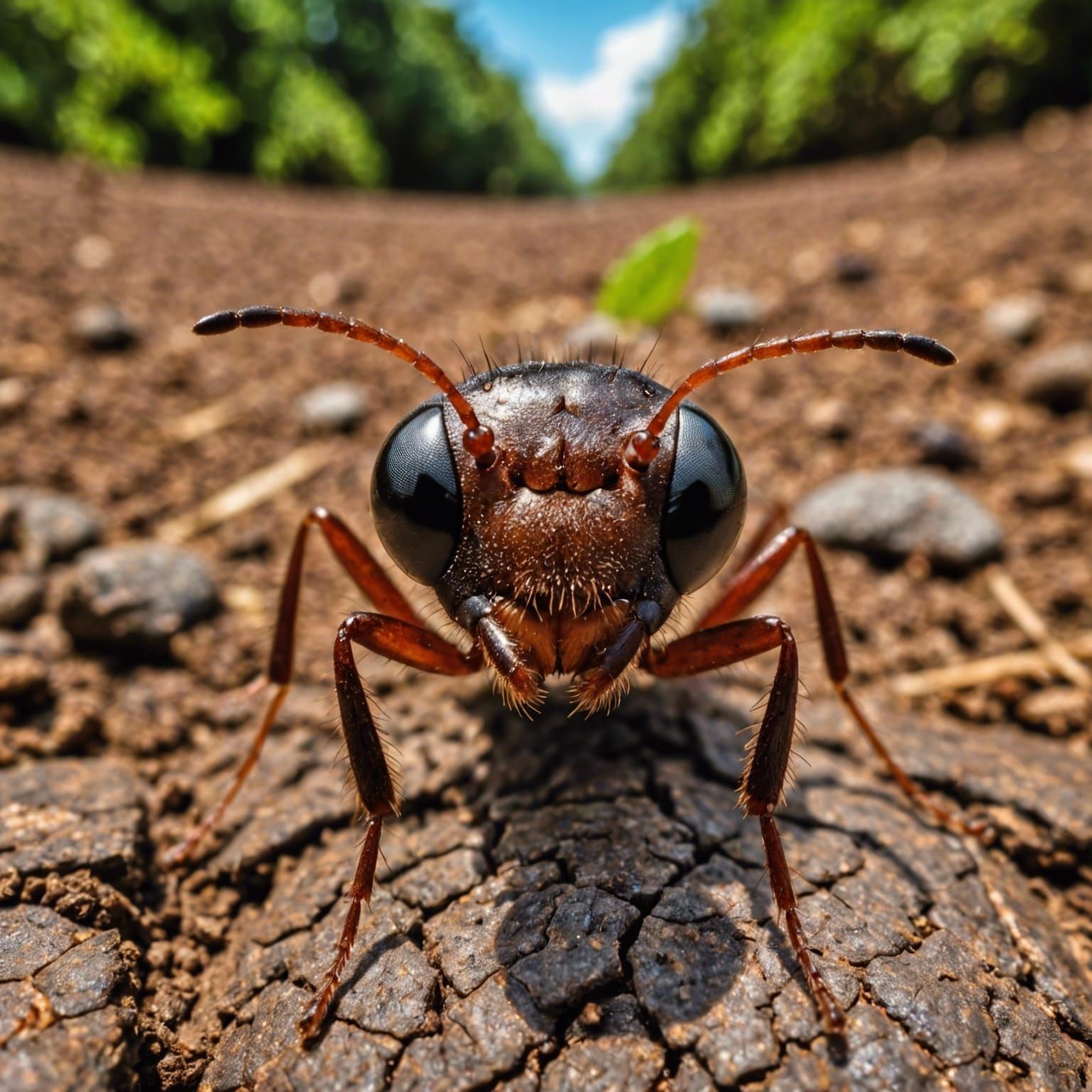 Epic Ant's-Eye View of Picnic, Macro Photography