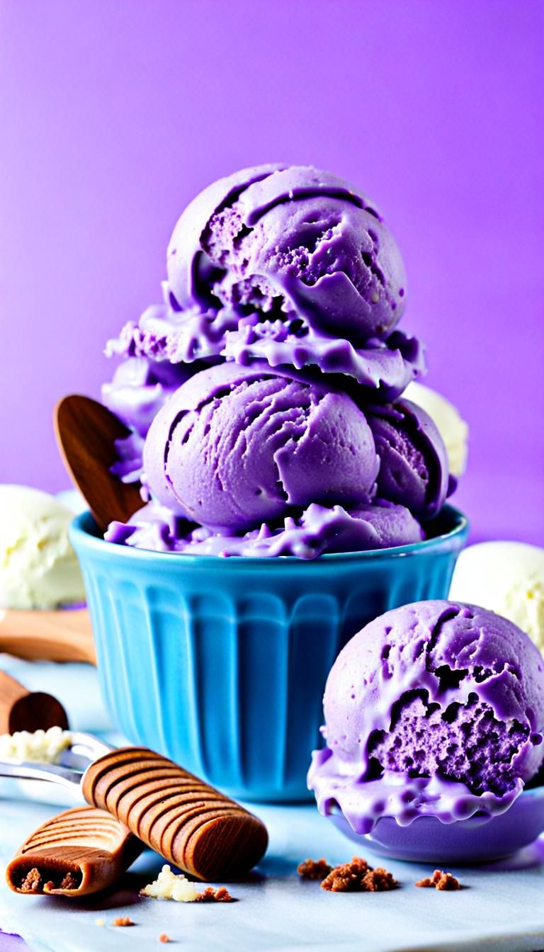 Delicious Purple Ube Ice Cream