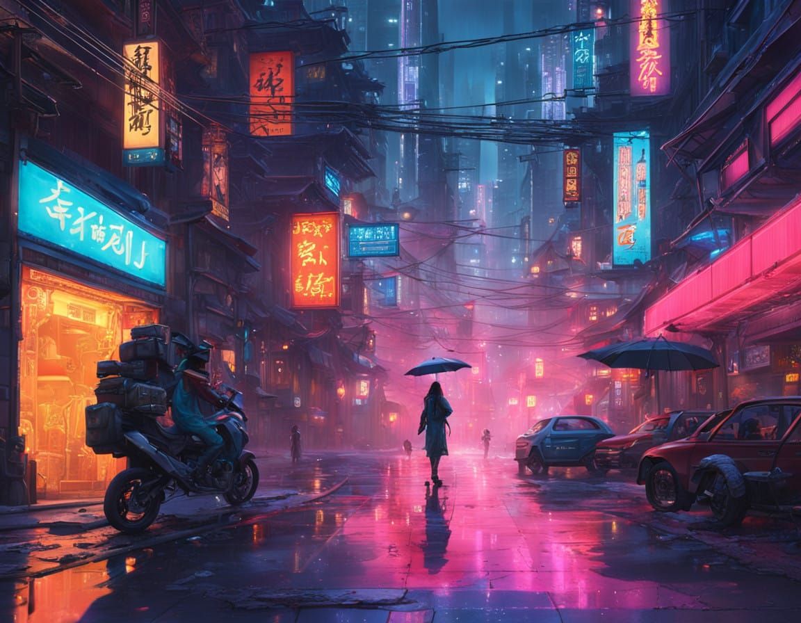 Ethereal Nightlife in a Hidden City Among Mountains