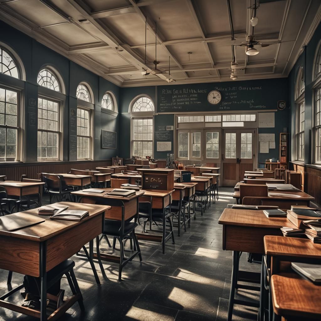 Hyperrealistic School Scene in High Definition