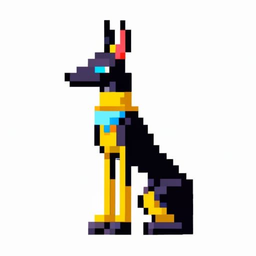 8-bit Pixel Art Anubis