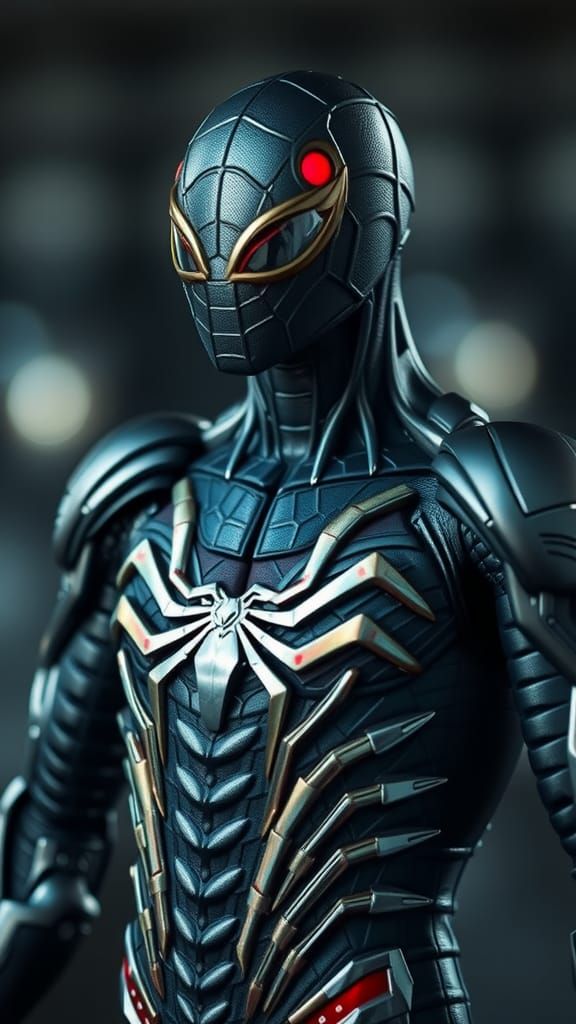 Spiderman Nano Armour Action Figure in Giger Style