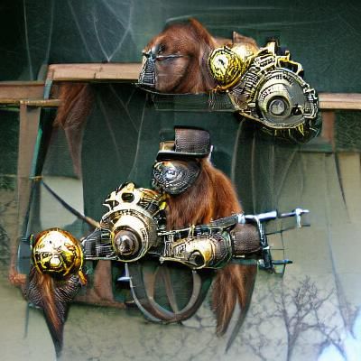Steampunk Orangutans: Mechanical Meets Nature