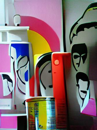 Colorful Minimalist Pop Art Image
