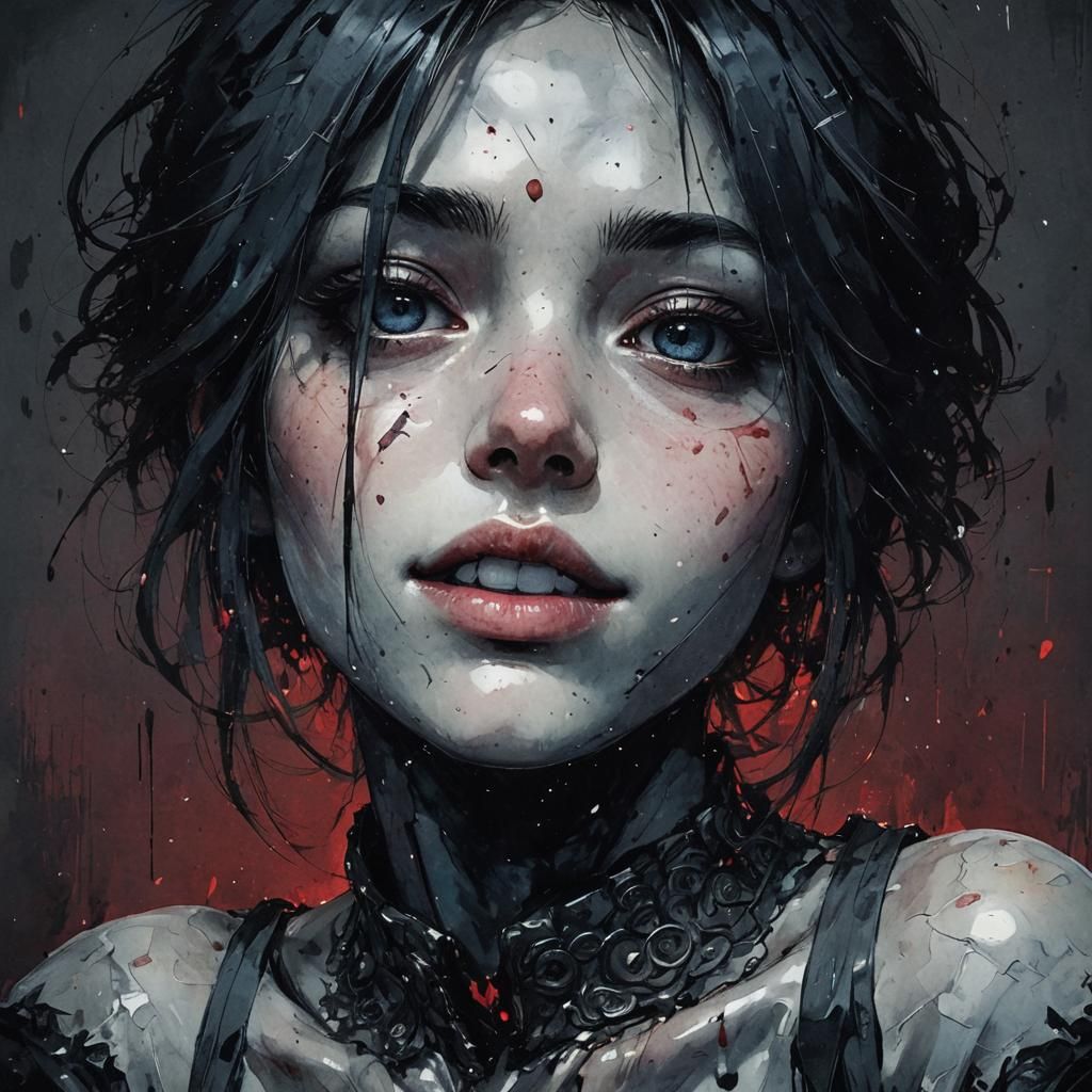 Adorable Dog Portrait in Realistic Anime Style