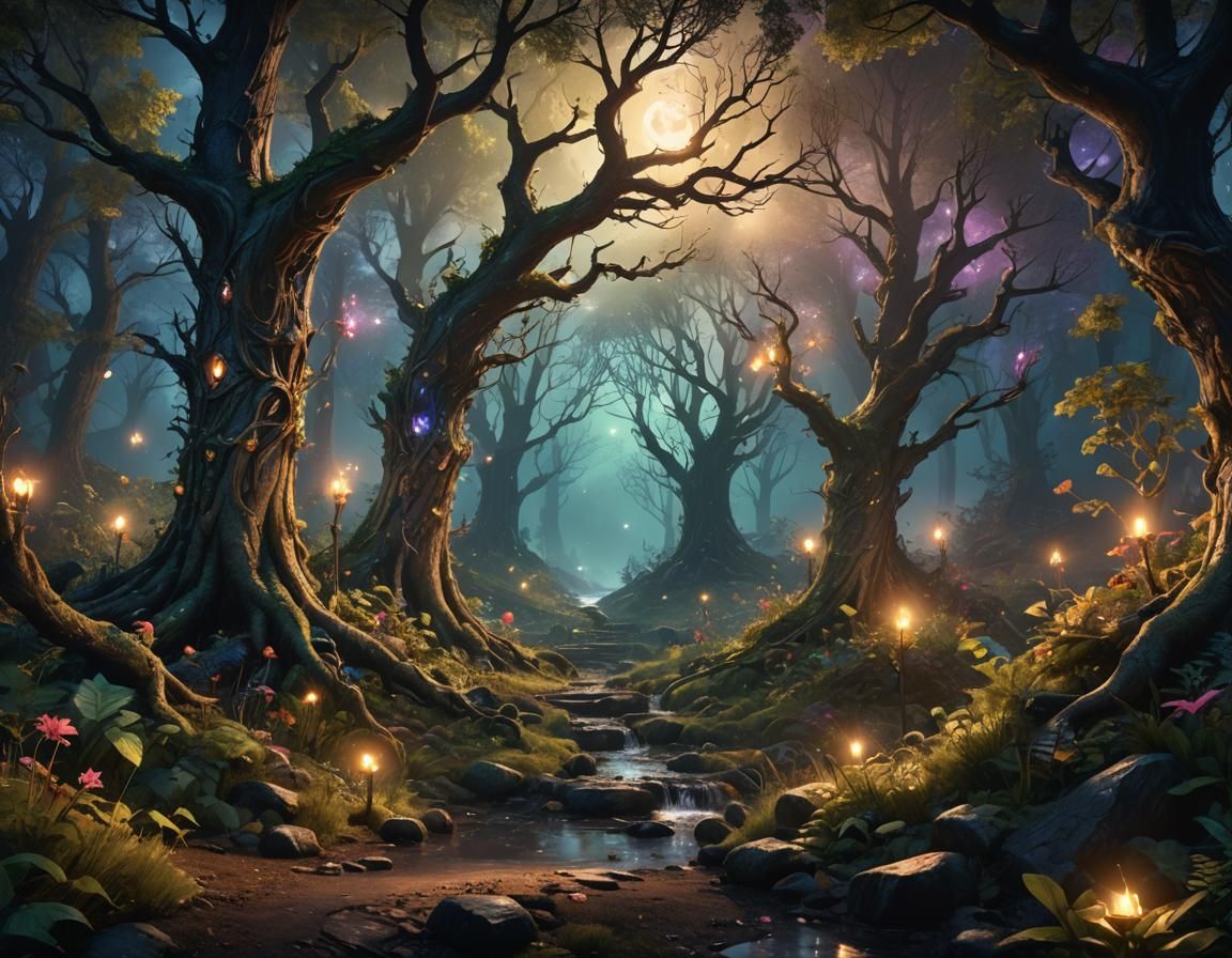 Enchanted Forest Tornado to the Moon