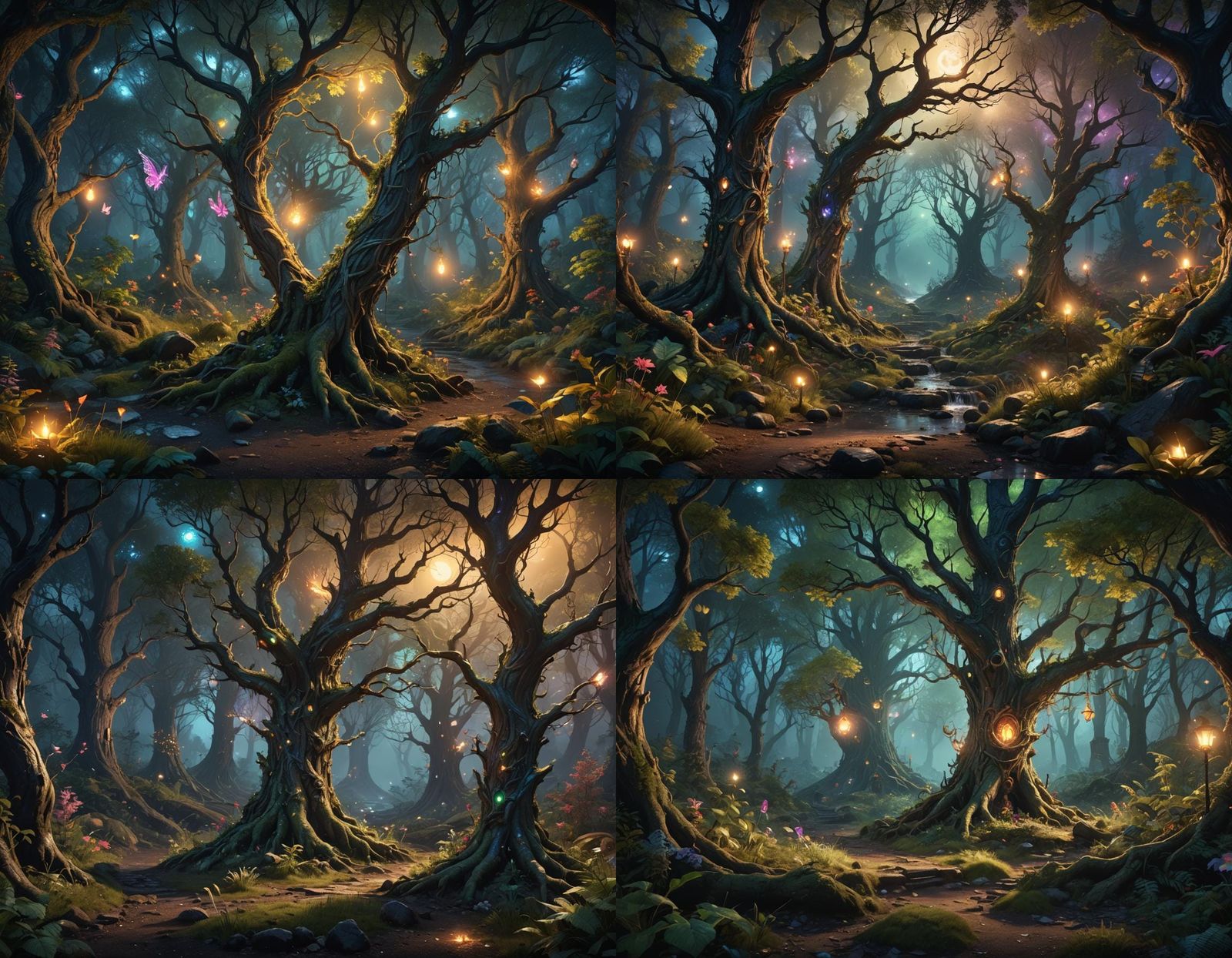 Enchanted Forest: Fairies Dancing in a Magic Tornado