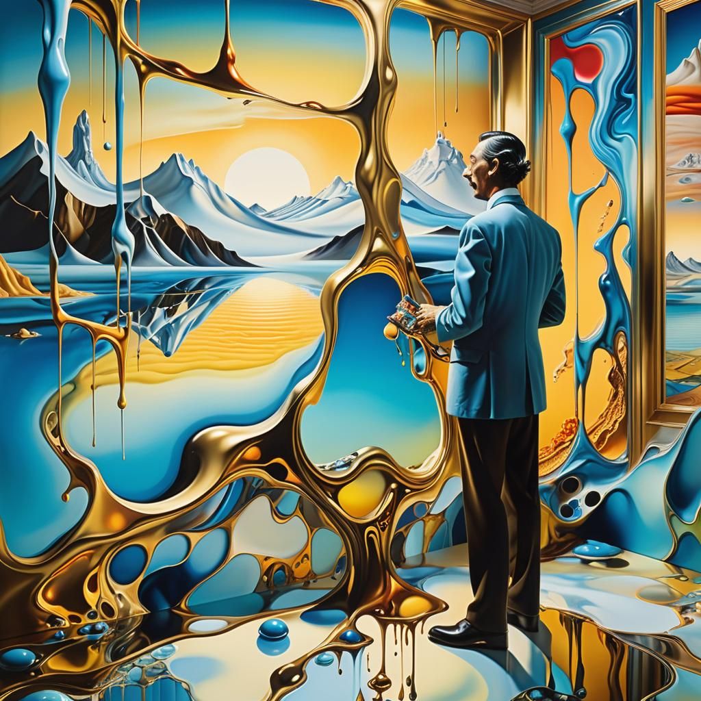 Surreal Interconnected Dreamscapes in Vibrant Colors