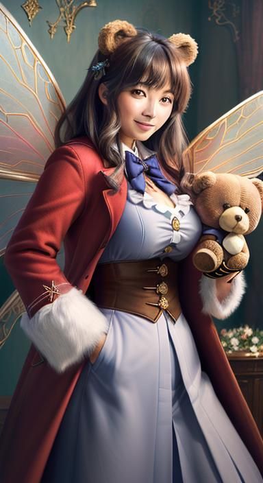 Bear Fairy Godmother with Teddy Bear Portrait