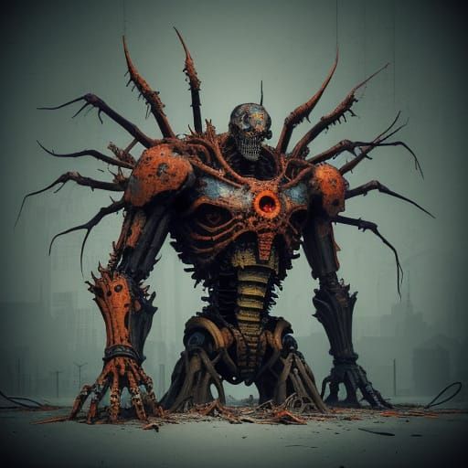 Cyberpunk Abomination in Urban Decay