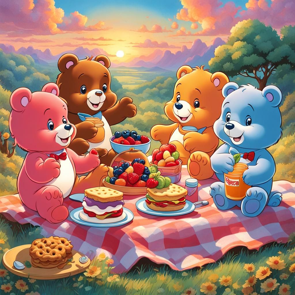 Care Bears Picnic at Sunset