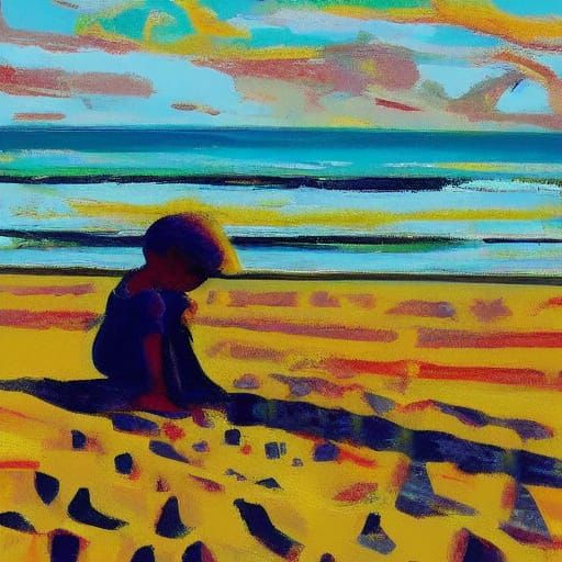 child at the beach