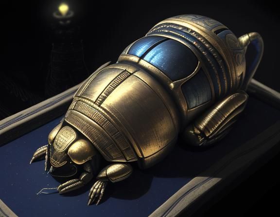 Bio-Mechanical Scarab Beetle in Giger Style