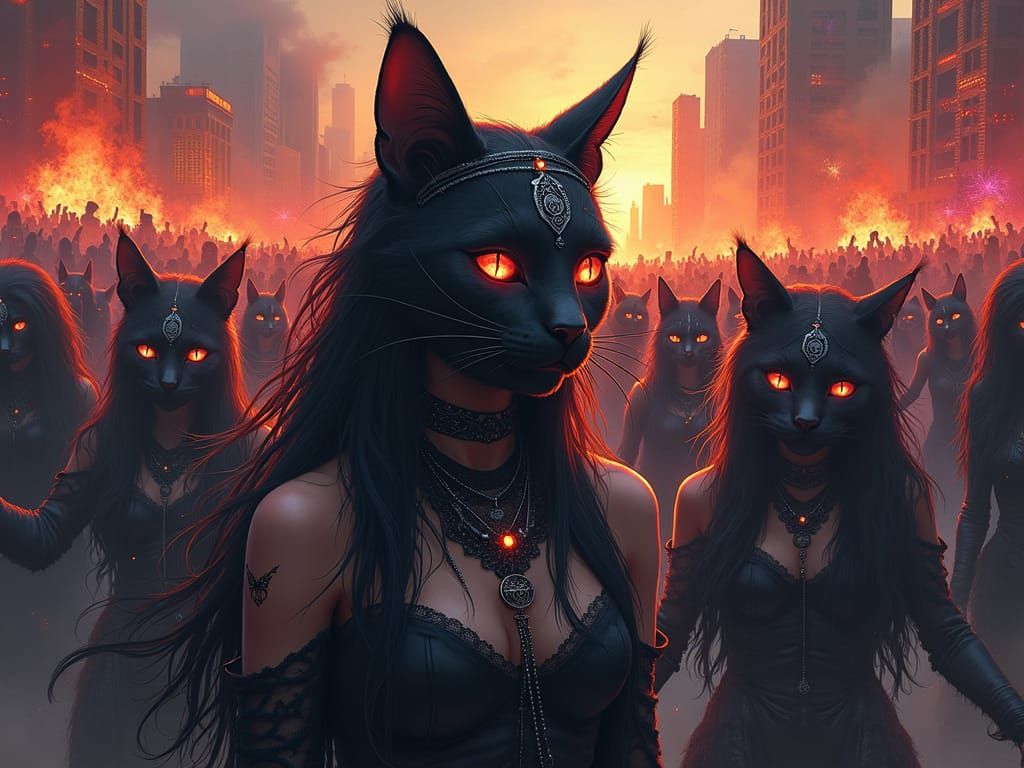 Gothic Catgirls Riot Against Class Warfare