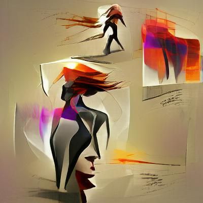 Abstract Female Form in Digital Art