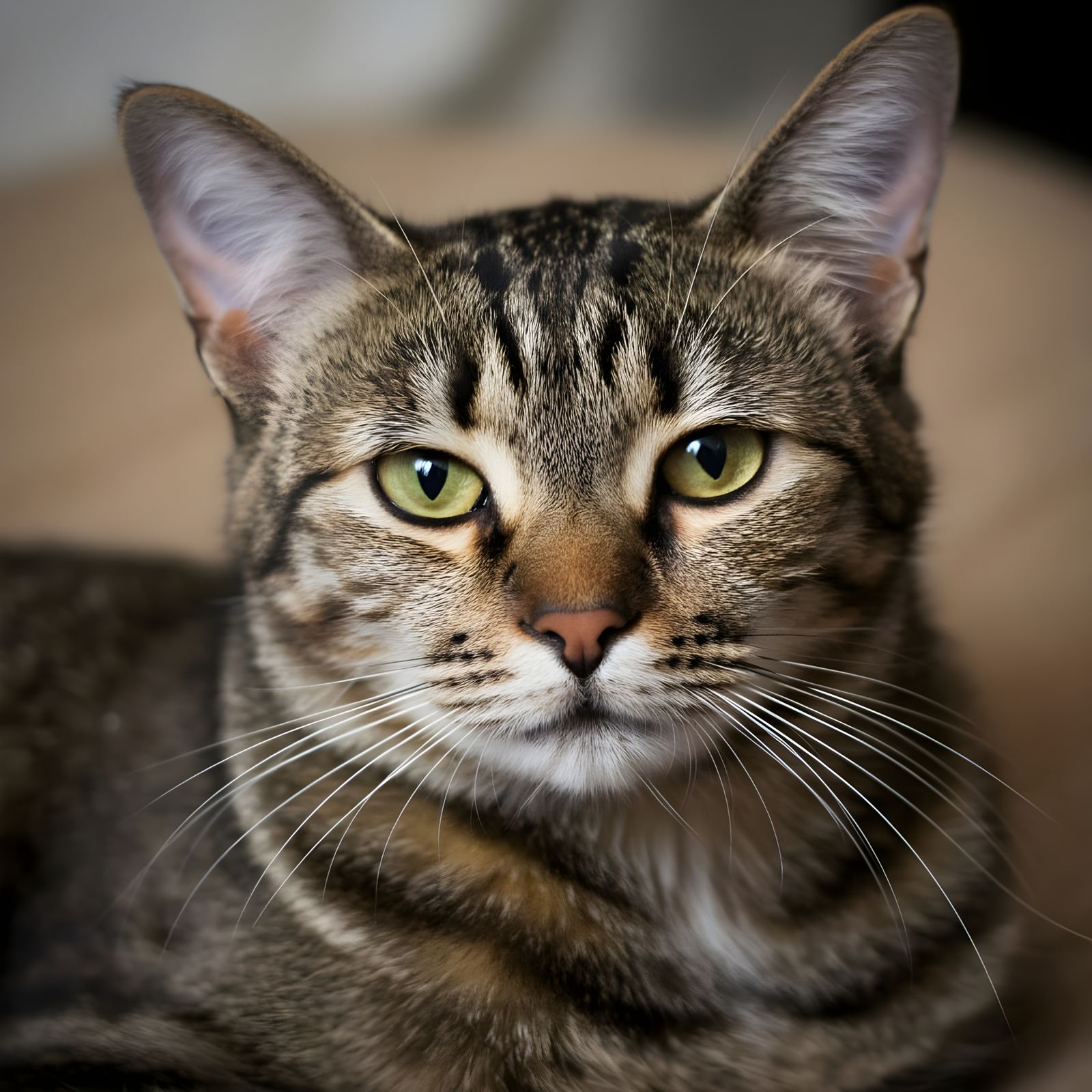 Furry Feline Sneezes with a Startled Expression