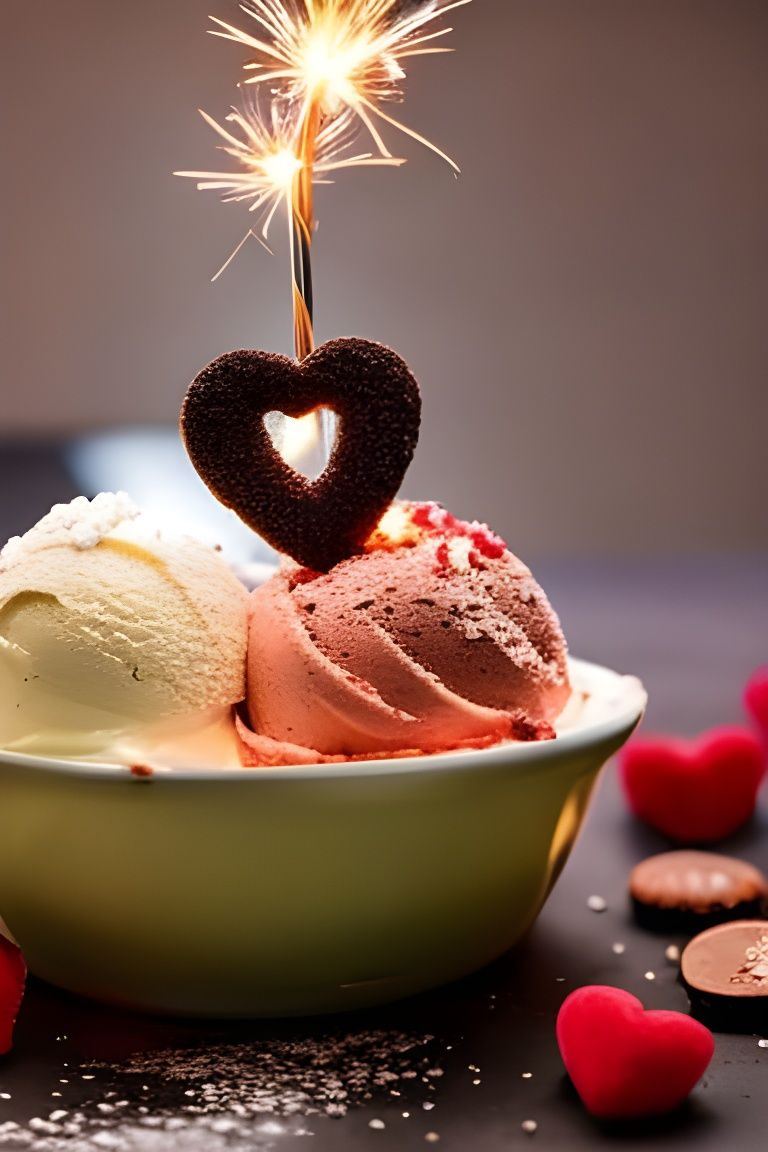 Valentine Ice Cream Sunday