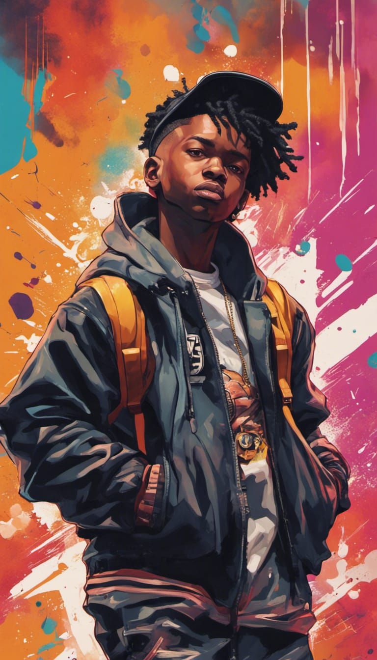 Hyperrealistic Splash Art of Young Urban Boys
