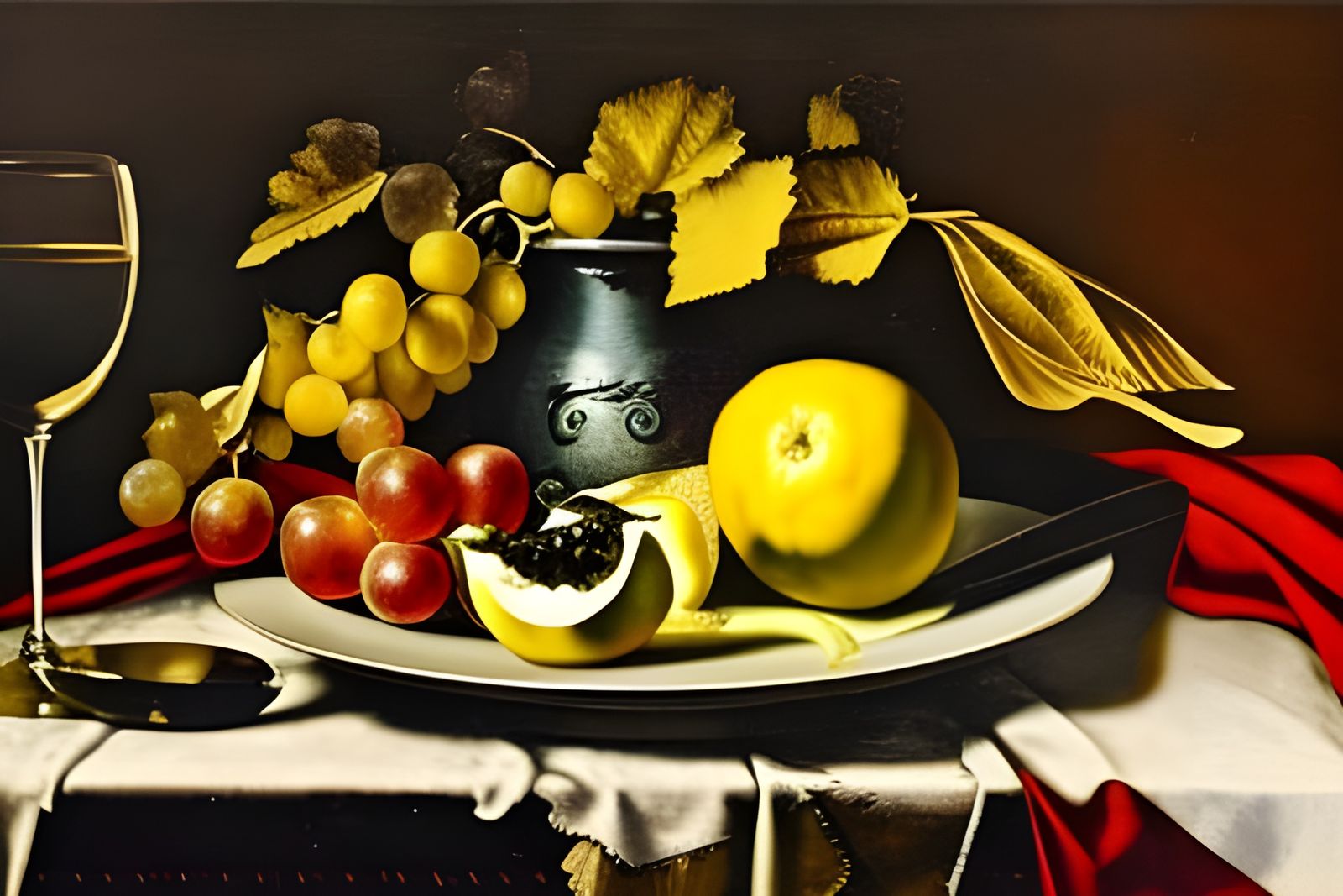 Still life with  a bottle of wine, 3