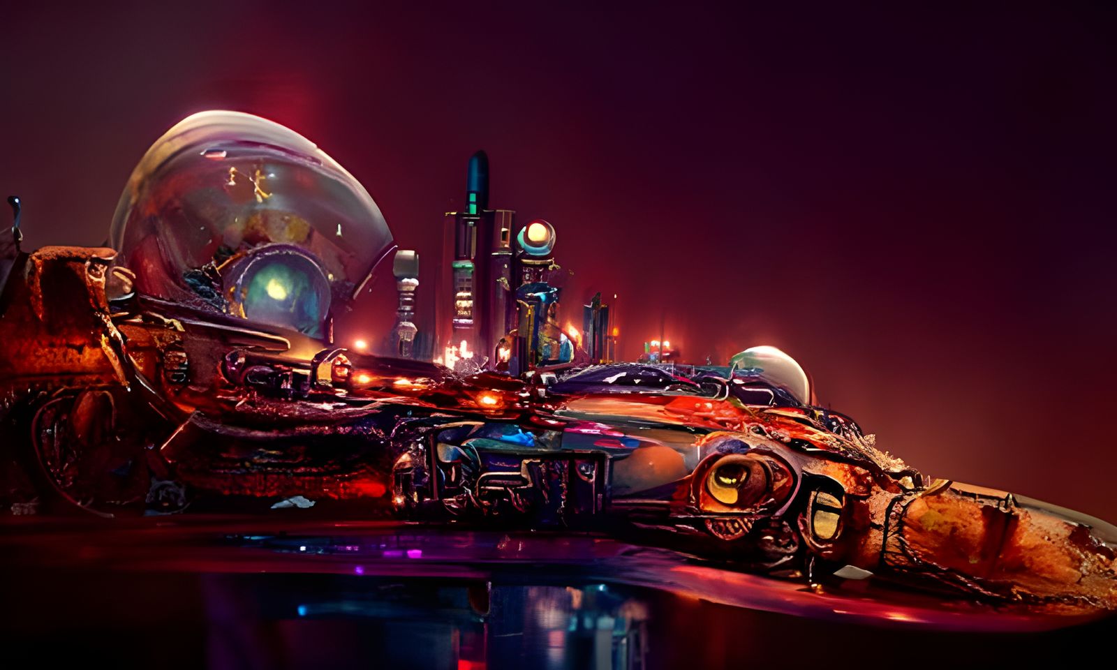 Steampunk Sci-Fi Digital Illustration in 8K