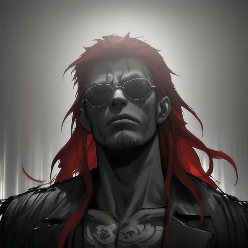 Hyper-Realistic Digital Art of a Muscular Wrestler in a Wres...