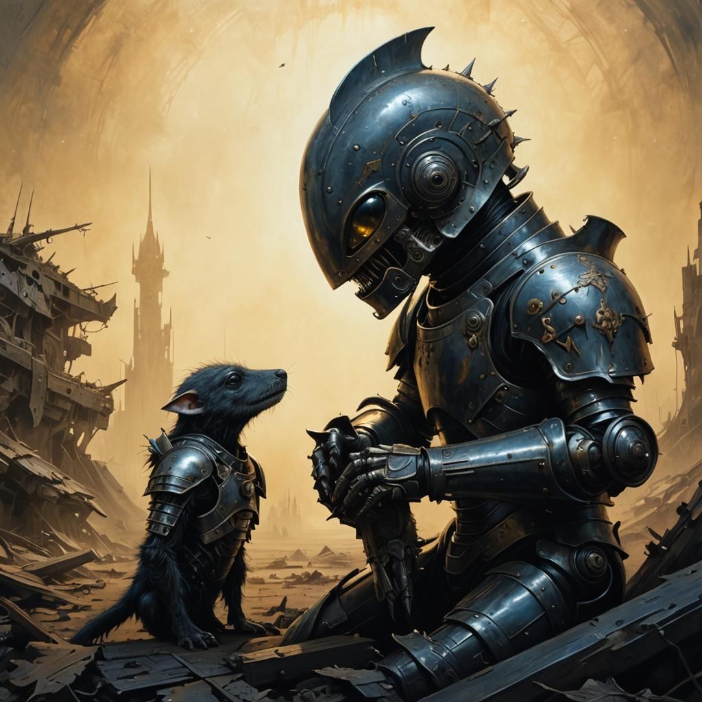 Alien Encounter: Surreal Sci-Fi Art