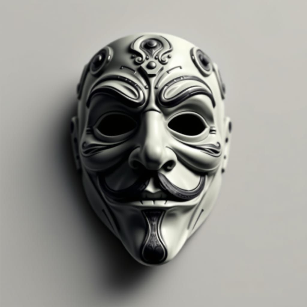 Ethereal Figure Wears a Mysterious Mask