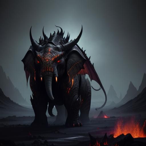 Armored Dragon Hybrid Descends into Hellish Abyss