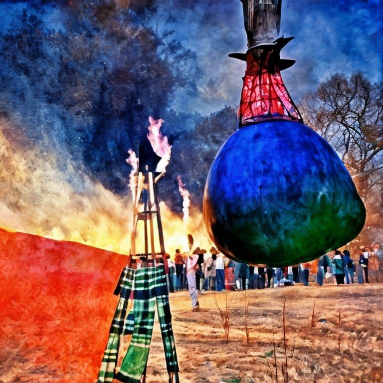Vibrant Scots Celebrate New Year's Eve with Tartan Fireballs