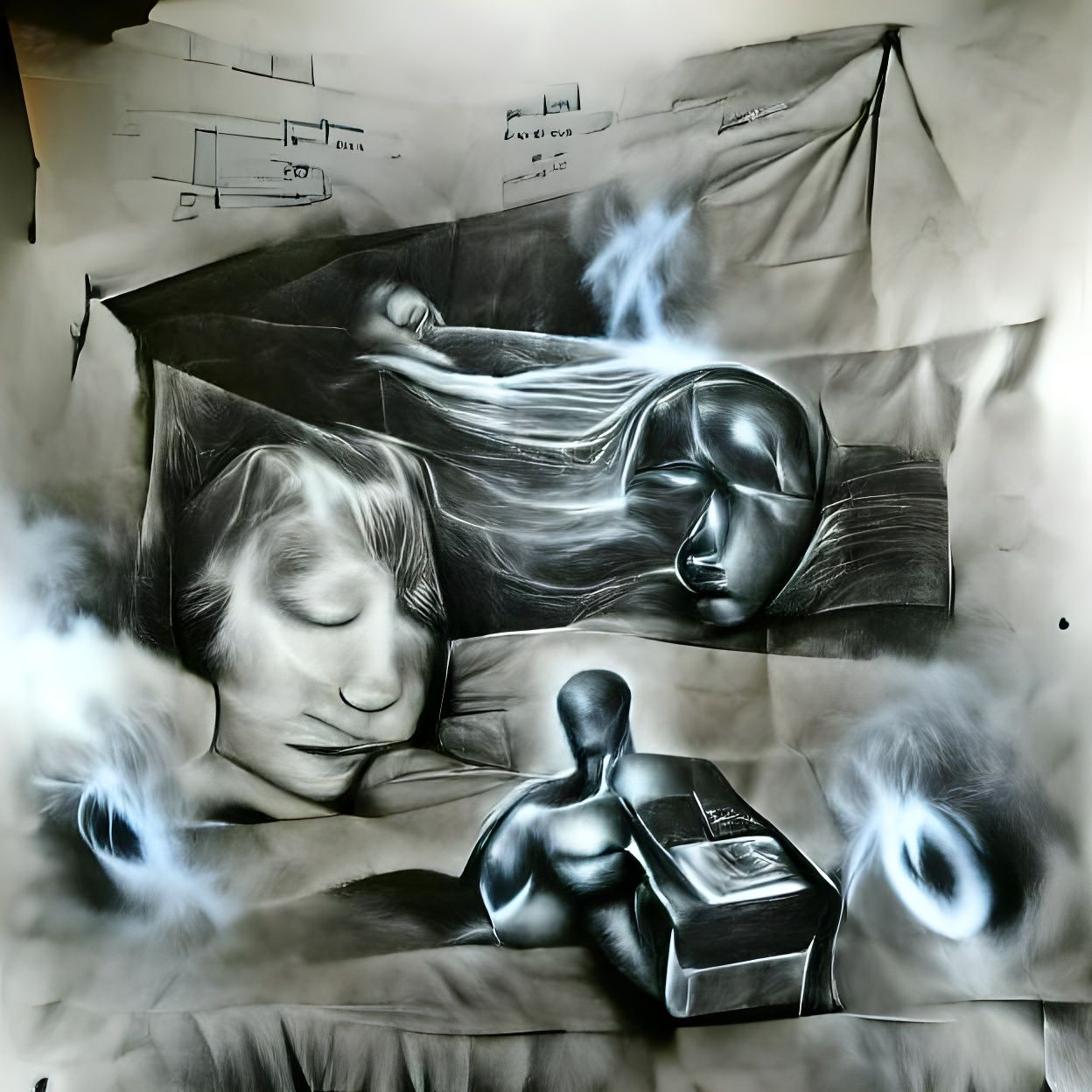 my recurring dream (charcoal)