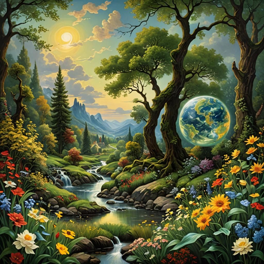 Nature Reclaims Industry: Post-Impressionist Landscape