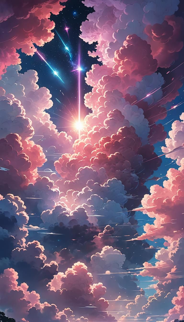 Nebulae Clouds Rising: Cel-Shaded Anime Style