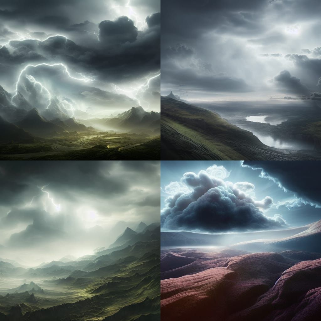 Electric Cloud Land-Bridge: Epic Cinematic Digital Painting