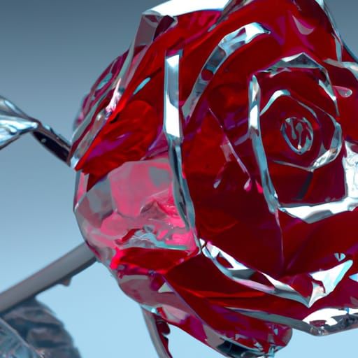 Hyperrealistic Crystal Rose in 8K Resolution